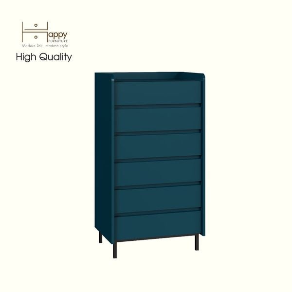  HAPPY FURNITURE , Tủ lưu trữ 6 ngăn kéo chân sắt - LAVIA , THK_155 , 63cm x 45cm x 116cm 