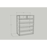  HAPPY FURNITURE , Tủ đựng đồ 6 hộc kéo - WESLEY , THK_050 , 90cm x 45cm x 110cm 