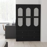  HAPPY FURNITURE , Tủ quần áo 4 ngăn kéo 3 cửa mở - MAY , TCM_247 , 120cm x 54cm x 180cm DxRxC 