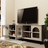  HAPPY FURNITURE , Kệ TV 4 cánh mở chân sắt - SISEEL , KTV_051 , 160cm x 40cm x 64cm 