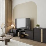  HAPPY FURNITURE , Kệ TV 2 ngăn kéo 2 cửa mở - SPACE, KTV_085 , 180cm x 40cm x 42cm DxRxC 