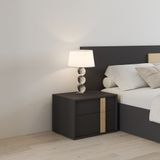  HAPPY FURNITURE , Táp đầu giường 2 ngăn kéo - SPACE, THK_280 , 54cm x 40cm x 38cm DxRxC 