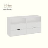  HAPPY FURNITURE , Tủ lưu trữ 4 ngăn kéo - LAYLA , THK_330 , 140cm x 40cm x 70cm DxRxC 