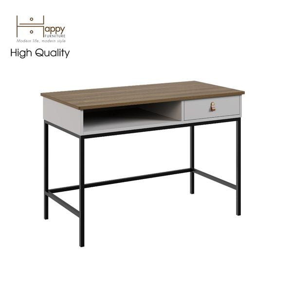  HAPPY FURNITURE , Bàn làm việc đơn chân sắt - NOMIA , BAN_038 , 110cm x 55cm x 75cm 