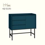  HAPPY FURNITURE , Tủ lưu trữ 3 ngăn kéo 1 cửa mở chân sắt - LAVIA , THK_157 , 90cm x 40cm x 86cm 