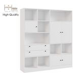  HAPPY FURNITURE , Kệ sách nhiều ngăn - CATY , KSA_026 , 160cm x 38cm x 180cm 