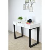  HAPPY FURNITURE , Bàn trang điểm chân sắt 2 ngăn kéo - WESLEY , BAN_011 , 100cm x 45cm x 75cm 