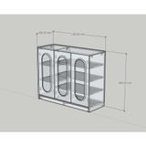  HAPPY FURNITURE , Tủ lưu trữ 6 ngăn kéo - MAY , TCM_251 , 110cm x 40cm x 90cm DxRxC 