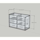  HAPPY FURNITURE , Tủ lưu trữ 6 ngăn kéo - CALYN , THK_314 , 100cm x 45cm x 69cm DxRxC 
