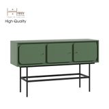  HAPPY FURNITURE , Tủ lưu trữ 3 cửa mở chân sắt - SWEETY , TCM_064 , 136cm x 40cm x 82cm 