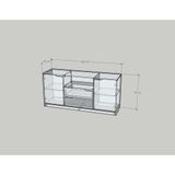  HAPPY FURNITURE , Tủ lưu trữ 4 ngăn kéo - ASO, TLT_058 , 160cm x 45cm x 75cm DxRxC 