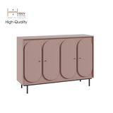  HAPPY FURNITURE , Tủ đựng đồ 4 cửa mở chân sắt - SWEETY , TCM_062 , 140cm x 40cm x 95cm 