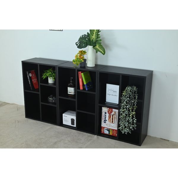  HAPPY FURNITURE , COMBO 3 kệ sách 5 ngăn - CATY , KSA_091, 156cm x 28cm x 77cm DxRxC 