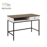  HAPPY FURNITURE , Bàn làm việc đơn chân sắt - NOMIA , BAN_038 , 110cm x 55cm x 75cm 