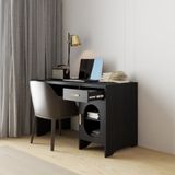 HAPPY FURNITURE , Bàn làm việc 1 ngăn kéo 1 cửa kính - CHEVY, BAN_137 , 120cm x 59cm x 75cm DxRxC 