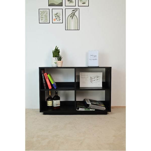  HAPPY FURNITURE , Kệ sách 4 ngăn - ZANE , KSA_035 , 90cm x 32cm x 62cm 