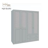  HAPPY FURNITURE , Tủ quần áo 4 cửa mở - ROTAN , TCM_137 , 160x54x180cm 