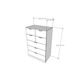  HAPPY FURNITURE , Tủ đựng đồ 7 ngăn kéo - SCANDINA , THK_100 , 80cm x 47cm x 120cm 