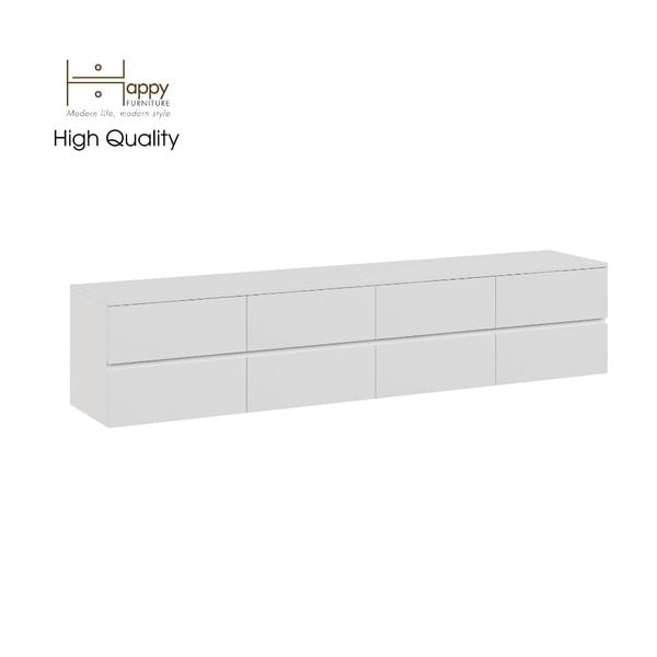  HAPPY FURNITURE , Kệ TV 8 ngăn kéo treo tường - OLA , KTV_024 , 200cm x 40cm x 42cm 