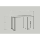 HAPPY FURNITURE , Bàn làm việc chân sắt - DASH , BAN_030 , 120cm x 55cm x75cm 