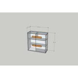  HAPPY FURNITURE , Tủ lưu trữ 4 cửa mở - SPACE, TCM_237 , 80cm x 32cm x 80cm DxRxC 