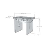  HAPPY FURNITURE , Gỗ tự nhiên , Ghế đẩu gỗ Plywood - AIDAN , GHE_004 , 60x40x39cm ( DxRxC) 