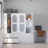  HAPPY FURNITURE , Tủ quần áo 4 cửa mở 4 ngăn kéo - MAY , TCM_250 , 180cm x 54cm x 180cm DxRxC 