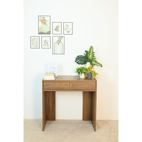  HAPPY FURNITURE , Bàn trang điểm 2 ngăn kéo - RUBEL, BAN_134, 80cm x 45cm x 78cm DxRxC 