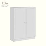  HAPPY FURNITURE , Kệ sách 3 tầng 2 cửa mở - CATY , KSA_054 , 80cm x 30cm x 106cm 