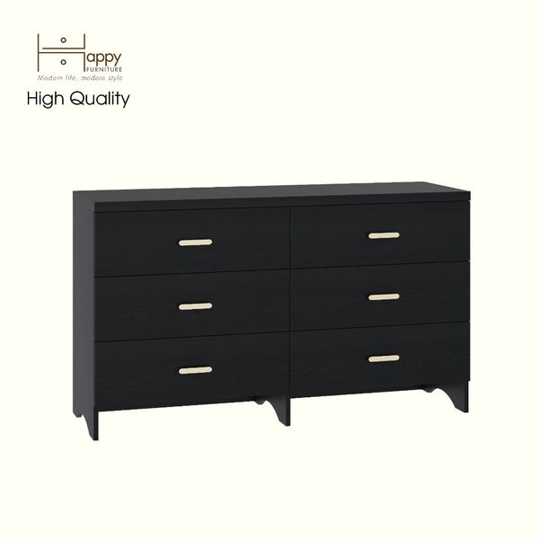  HAPPY FURNITURE , Tủ lưu trữ 6 ngăn kéo - CHEVY, THK_265 , 140cm x 45cm x 82cm DxRxC 