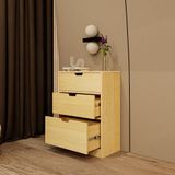  HAPPY FURNITURE , Gỗ tự nhiên , Tủ lưu trữ 3 ngăn kéo gỗ Plywood - AIDAN , THK_195 , 60cm x 32cm x 82cm DxRxC 