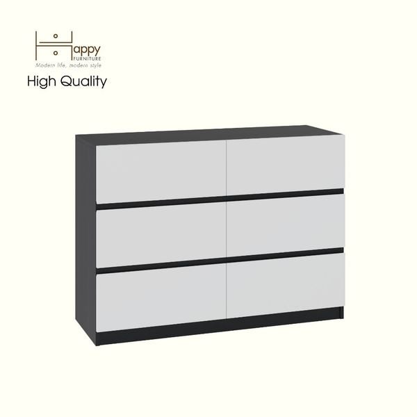  HAPPY FURNITURE , Tủ lưu trữ 6 ngăn kéo - KALA, THK_291 ,110cm x 40cm x 80cm DxRxC 