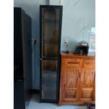  HAPPY FURNITURE , Kệ sách 6 tầng cửa kính size nhỏ tích hợp đèn Led - CATY , KSA_011_LED , 40cm x 30cm x 202cm 