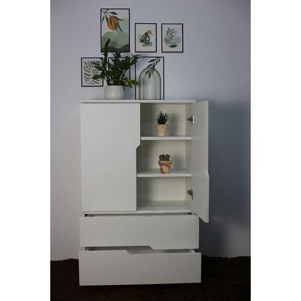  HAPPY FURNITURE , Tủ đựng đồ 2 ngăn kéo - DASH , TCM_027 , 70cm x 35cm x 112cm 