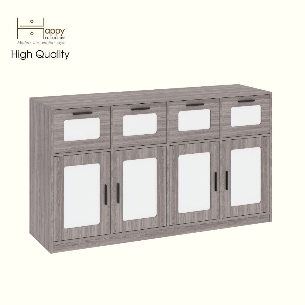  HAPPY FURNITURE , Tủ lưu trữ 4 ngăn kéo 4 cửa mở - TASY ,TLT_063 , 178cm x 50cm x 100cm DxRxC 