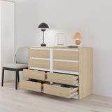  HAPPY FURNITURE , Tủ lưu trữ 8 ngăn kéo - ELIS , THK_334 , 120cm x 45cm x 85cm DxRxC 