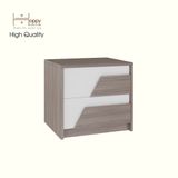  HAPPY FURNITURE , Táp đầu giường 2 ngăn kéo - PONIX , THK_110 , 50cm x 45cm x 46cm 
