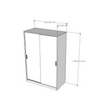  HAPPY FURNITURE , Tủ quần áo 2 cửa lùa - OLA , TCL_024 , 120cm x 59cm x 176cm 