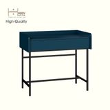  HAPPY FURNITURE , Bàn trang điểm 1 ngăn kéo chân sắt - LAVIA , BAN_085 , 90cm x 50cm x 80cm 