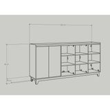  HAPPY FURNITURE , Tủ lưu trữ 2 cửa mở 9 ngăn - KINA , TCM_041 , 200cm x 40cm x 96cm 