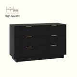  HAPPY FURNITURE , Tủ lưu trữ 6 ngăn kéo - NAMI, THK_241 , 120cm x 45cm x 76cm DxRxC 