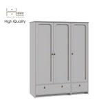  HAPPY FURNITURE , Tủ quần áo 3 cửa mở 2 ngăn kéo - NOMIA , TCM_038 , 140cm x 58cm x 180cm 