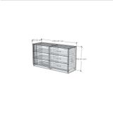  HAPPY FURNITURE , Tủ lưu trữ 6 ngăn kéo - JOVIE , THK_152 , 140cm x 45cm x 75cm 