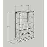  HAPPY FURNITURE , Tủ đựng đồ 2 ngăn kéo - DASH , TCM_027 , 70cm x 35cm x 112cm 