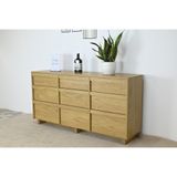  HAPPY FURNITURE , Tủ đựng đồ 9 ngăn kéo - MAVIS , THK_146 , 140cm x 35cm x 72cm 