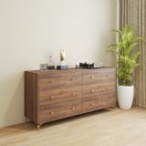  HAPPY FURNITURE , Tủ lưu trữ 6 ngăn kéo - HAPPI, THK_271 , 160cm x 45cm x 82cm DxRxC 