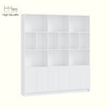  HAPPY FURNITURE , Kệ sách 6 cửa mở - CATY, KSA_084 , 160cm x 28cm x 180cm DxRxC 