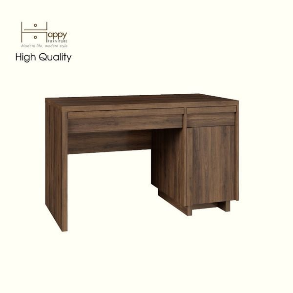  HAPPY FURNITURE , Bàn làm việc 2 ngăn kéo 1 cửa mở - MAVIS ,  BAN_080 , 120cm x 59cm x 75cm 