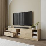 HAPPY FURNITURE , Kệ TV 4 ngăn kéo - MERI , KTV_090 , 200cm x 40cm x 45cm DxRxC 