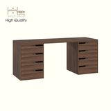  HAPPY FURNITURE , Bàn làm việc 8 ngăn kéo - ASO, BAN_147 , 180cm x 59cm x 75cm DxRxC 